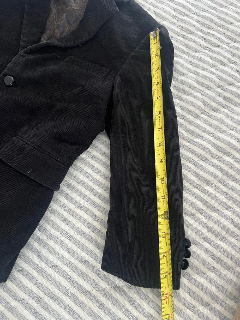 Lauren Ralph Lauren Boys Black Corduroy Blazer Jacket Size 8 Regular